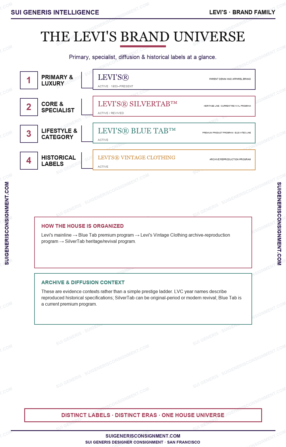 Levi's Brand Universe — Sui Generis Intelligence