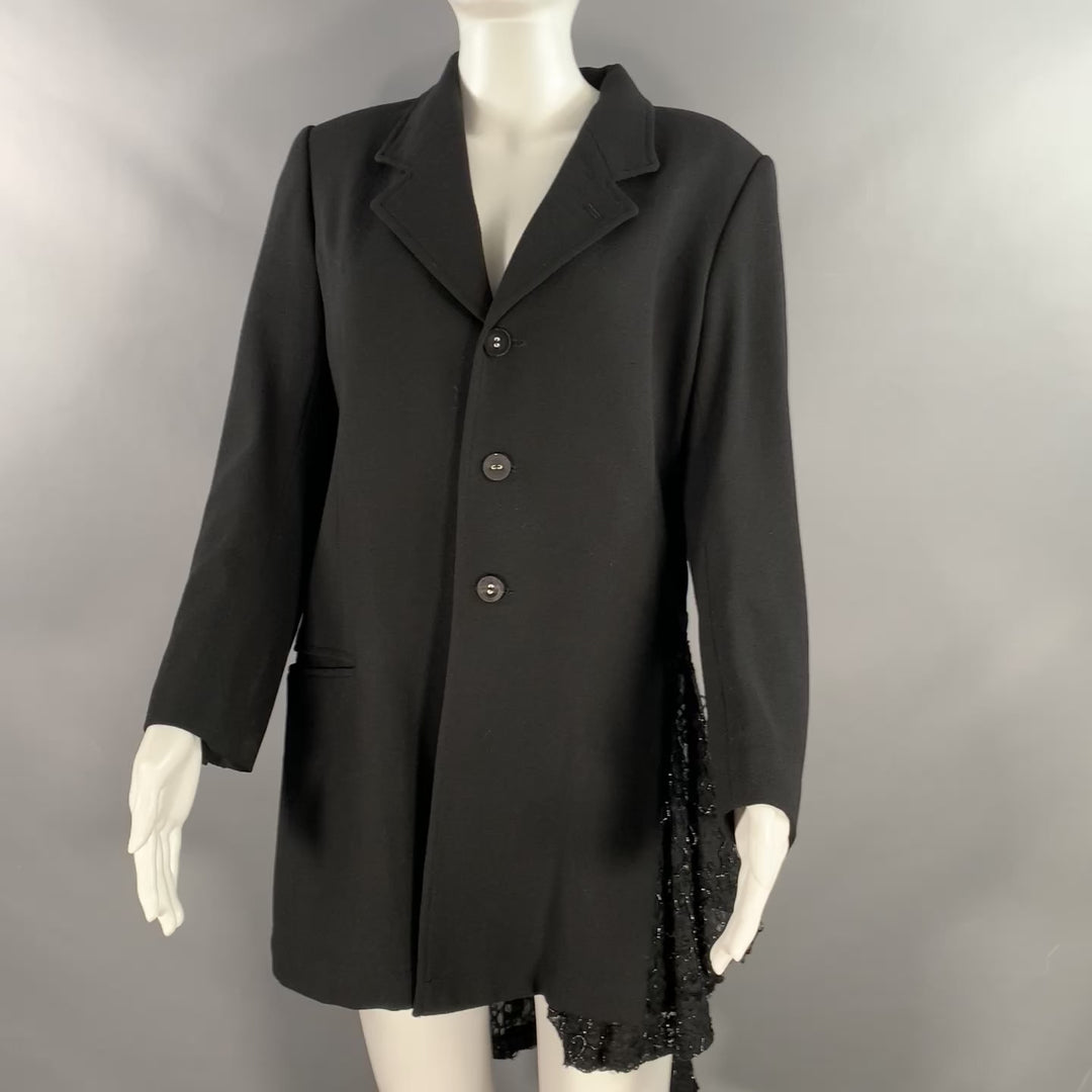 REI KAWAKUBO Size M Black Wool Mixed Fabrics Jacket