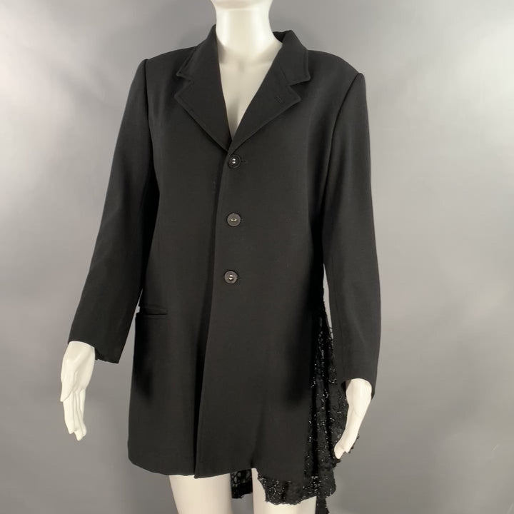 REI KAWAKUBO Size M Black Wool Mixed Fabrics Jacket