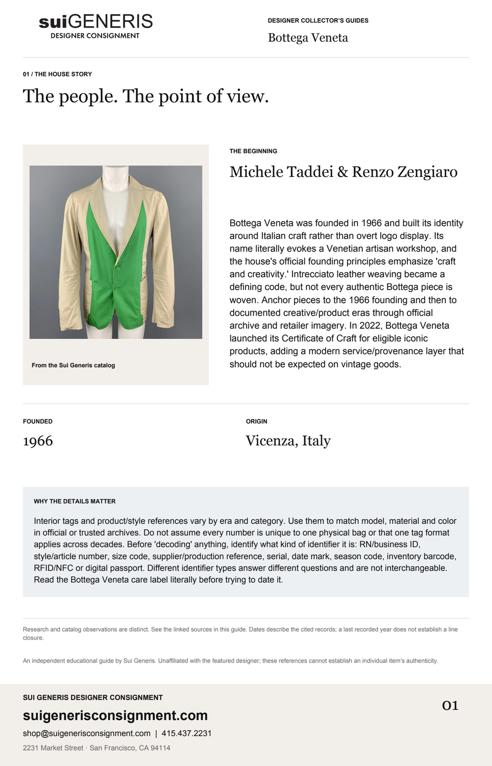 Bottega Veneta — The house story. Sui Generis Designer Collector’s Guide.