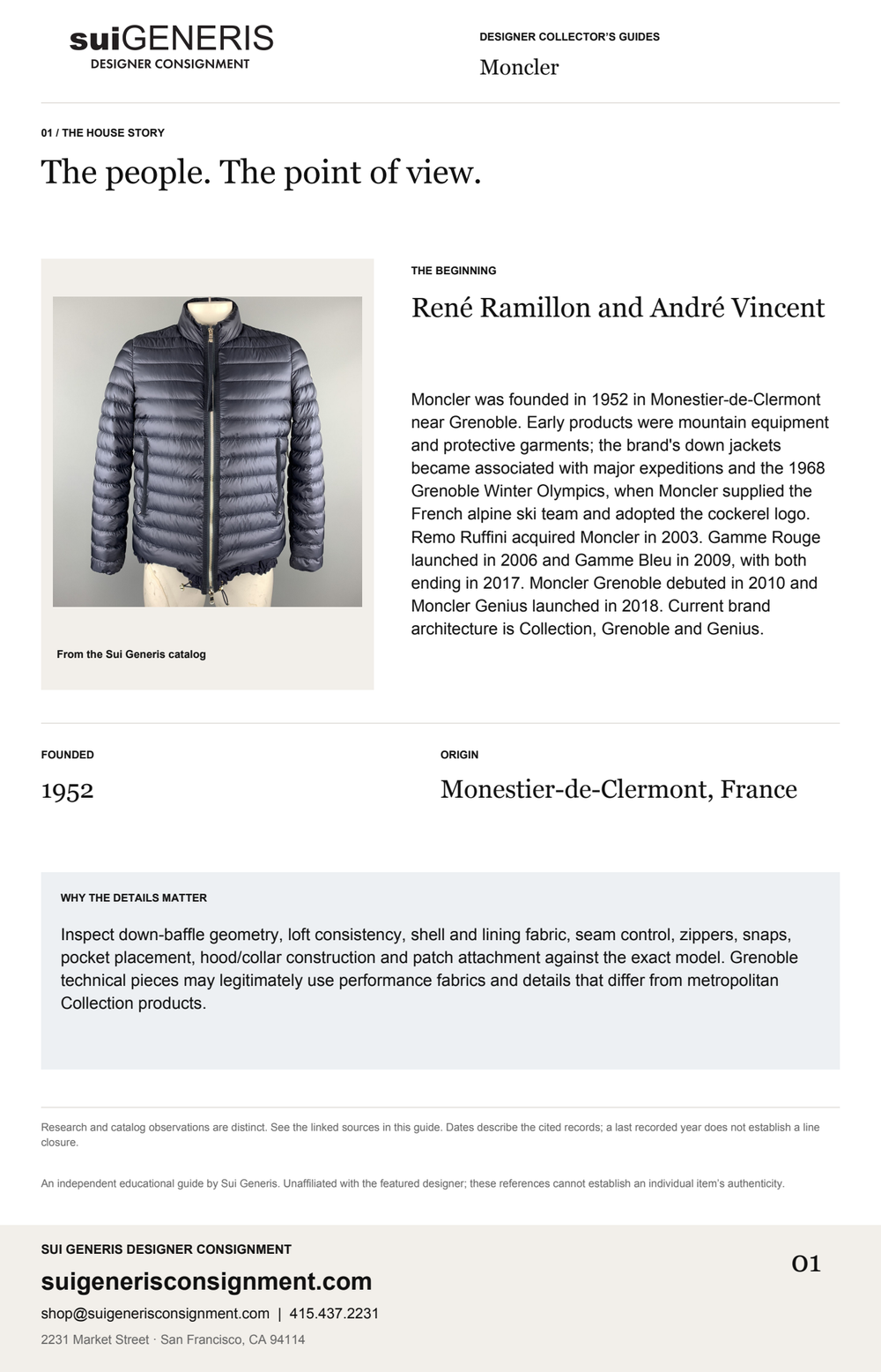 Moncler — The house story. Sui Generis Designer Collector’s Guide.