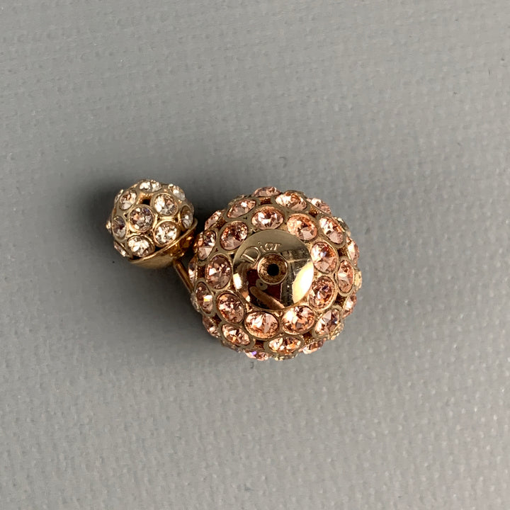 DIOR Rose Gold Crystal Earrings