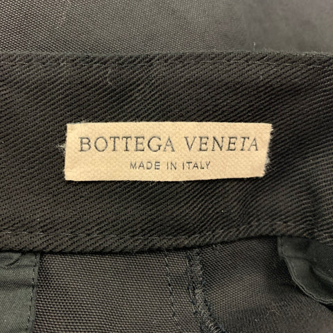 BOTTEGA VENETA Pre-Fall 2019 Size 34 Black Cotton Cargo Pockets Casual Pants