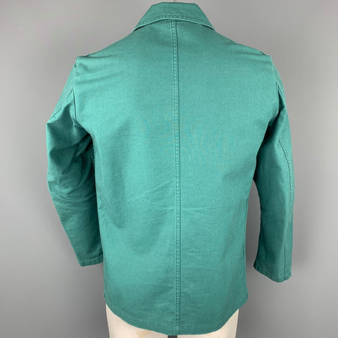 VETRA Taille XL Veste de travail en coton sarcelle avec poche plaquée