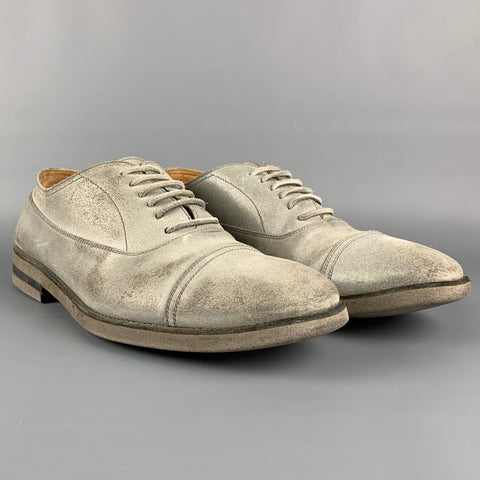 MAISON MARTIN MARGIELA Taille 11 Chaussures à lacets en daim vieilli gris