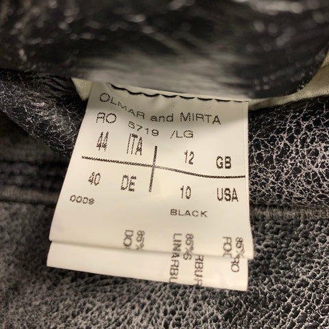 RICK OWENS Size L Grey Cream Lamb Shearling Coat