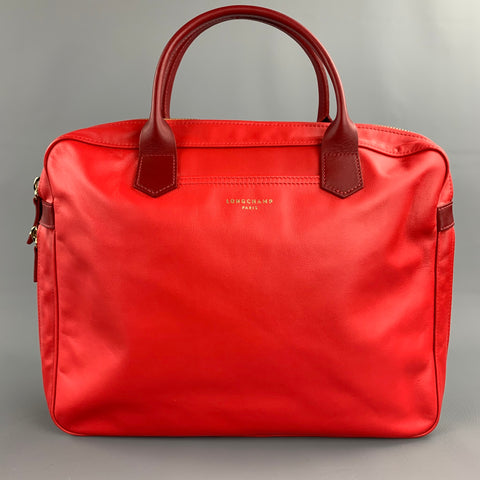 Bolso tote de cuero rojo LONGCHAMP