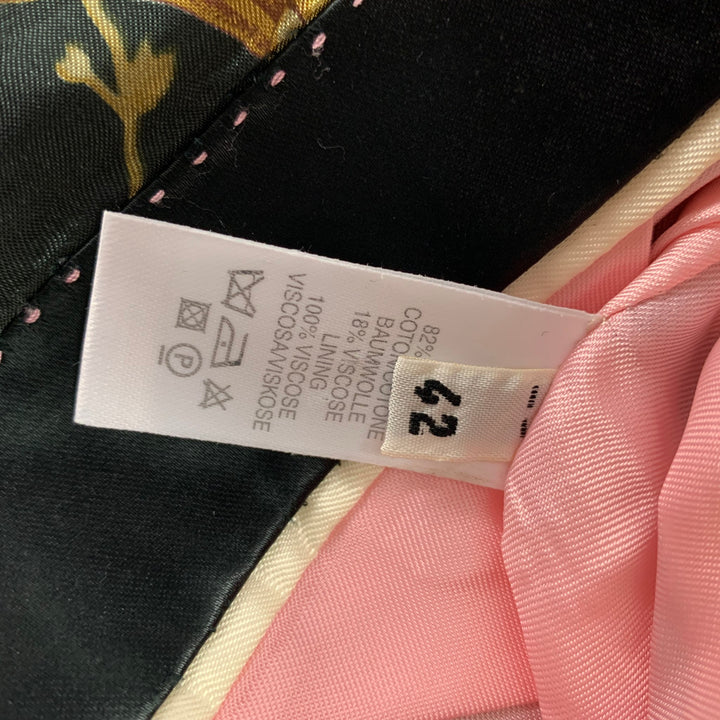 PAUL SMITH Taille 42 Manteau de sport à revers cranté en coton et viscose velours noir