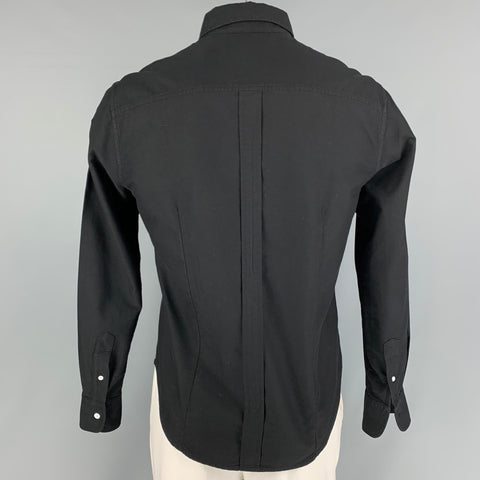 BAND OF OUTSIDERS Size L Black Cotton Button Down Long Sleeve Shirt
