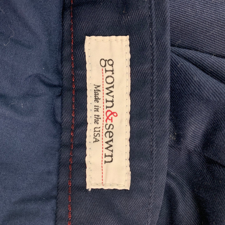 GROWN&SEWN Size 32 Navy Cotton Chino Casual Pants