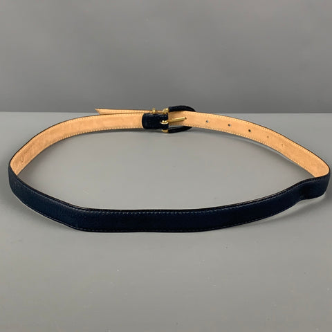 CHRISTIAN DIOR Waist Size M Navy Leather Belt