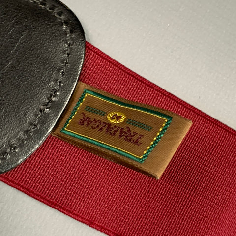 TRAFALGAR Burgundy Print Silk Suspenders