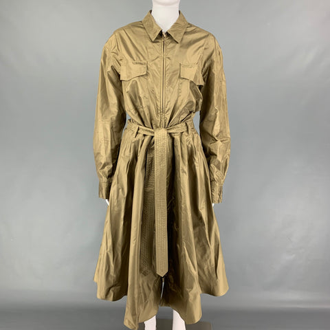 RALPH LAUREN Purple Label Size 12 Olive Silk Belted A-Line Dress – Sui Generis Designer Consignment