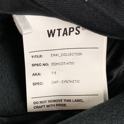 WTAPS Sombrero negro de nailon y lana de piel sintética de tejidos mixtos