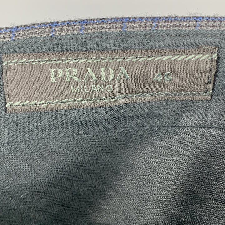 PRADA Size 30 Gray Wool Button Fly Dress Pants