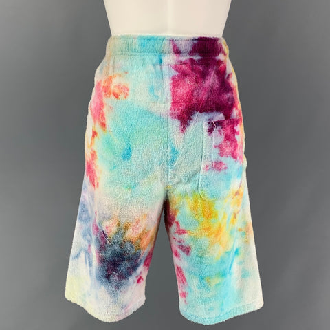 CAMP HIGH COLLECTIVE Size S Multi-Color Tie Dye Cotton Drawstring Shorts