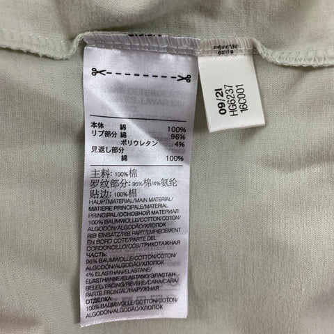 Y-3 Size L Natural Logo Cotton Crew-Neck T-shirt
