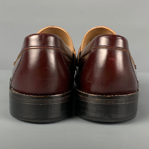 BASS Size 7 Burgundy Leather Penny Loafers