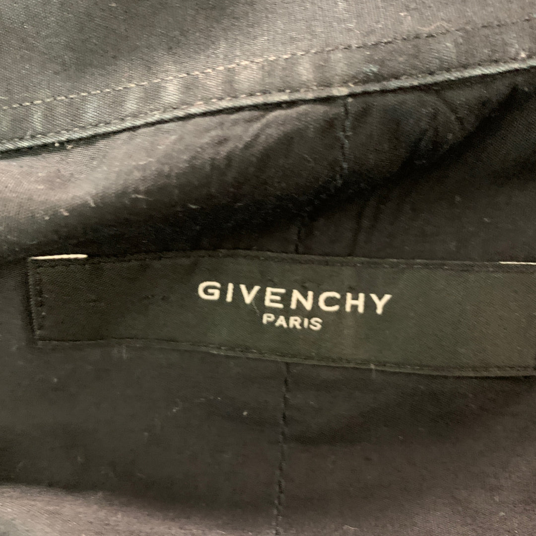 GIVENCHY Talla L Camisa de manga larga de algodón negra