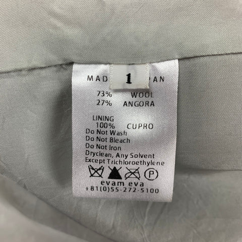 EVAM EVA Size S Dust Pink Wool Angora Hooded Coat