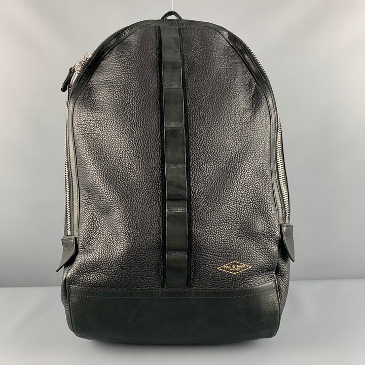 Mochila de piel granulada negra de RAG &amp; BONE
