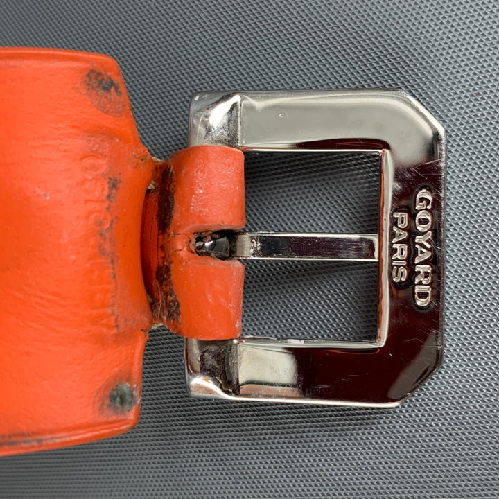 GOYARD Dog Collar Orange Monogram Coated Canvas Leather Goods