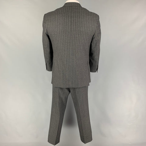 BLACK FLEECE Size 42 Dark Gray Stripe Wool Notch Lapel Suit