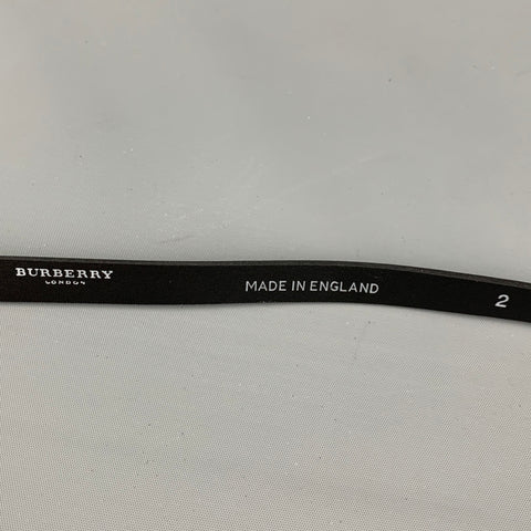 BURBERRY Size 2 Black Leather Skinny Belt