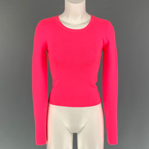 ALICE + OLIVIA Size S Pink Polyester Blend Long Sleeve Pullover