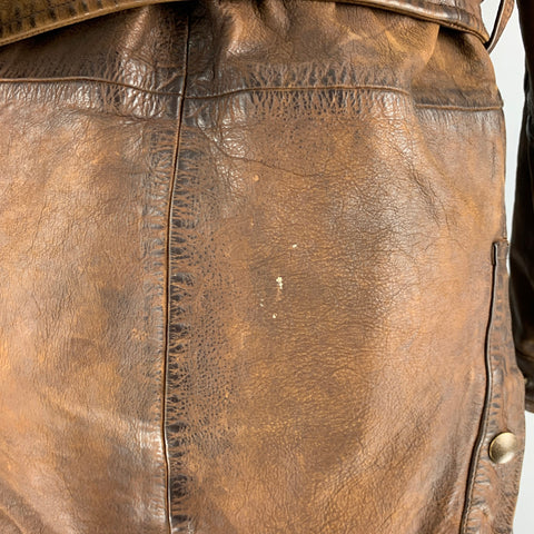 RALPH LAUREN Size M Brown Distressed Parka Coat