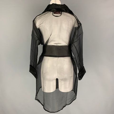 STERLING Talla Única Chaqueta frontal abierta de poliéster y nailon negro