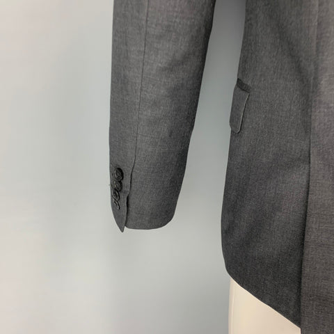 THE KOOPLES Size 38 Charcoal Wool Peak Lapel Sport Coat