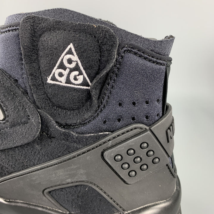 CDG x NIKE AIR MOWABB Size 9.5 Black Suede High Top Sneakers