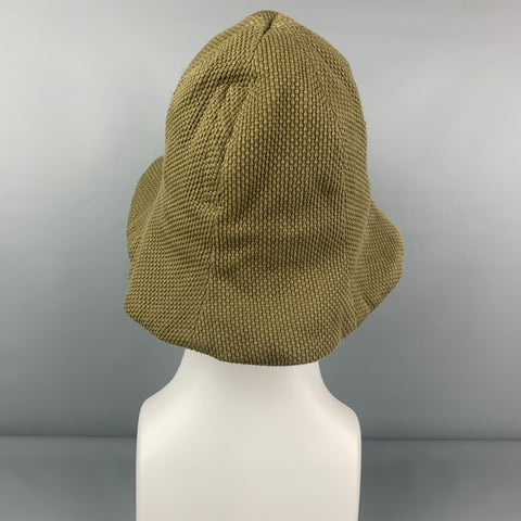 PROSPECTIVE FLOW Olive Woven Cotton Bucket Hat
