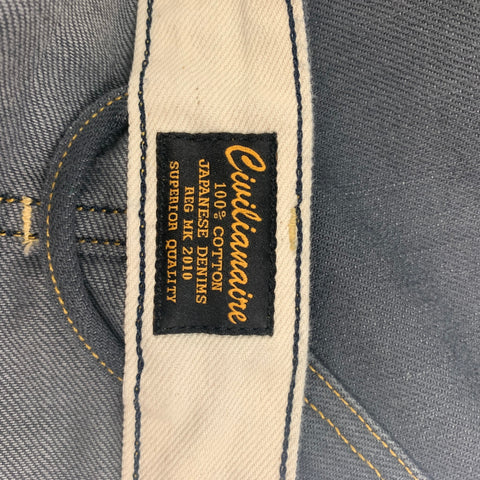 CIVILIANAIRE Taille 34 Jeans en denim selvedge japonais gris