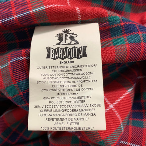 BARACUTA Talla 38 Chaqueta con cremallera de algodón burdeos
