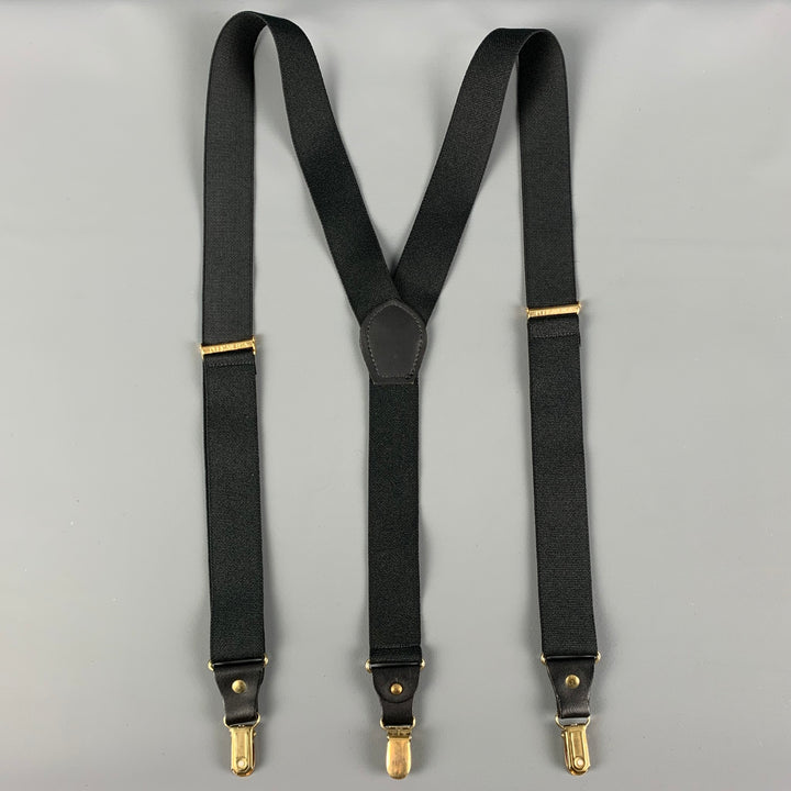 VINTAGE Size One Size Black Elastic Suspenders