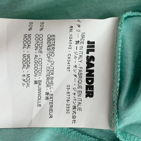 JIL SANDER Camiseta sin mangas plisada de modal de algodón color menta Talla S