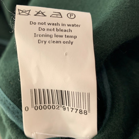 HUSSEIN CHALAYAN Size S Green Wool Blend Patch Pocket Long Sleeve Shirt