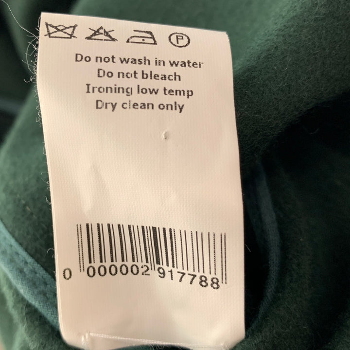 HUSSEIN CHALAYAN Taille S Chemise à manches longues en laine mélangée verte avec poche plaquée