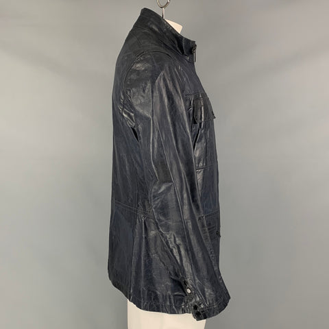 HUGO BOSS Size 44 Black Zip Up Jacket