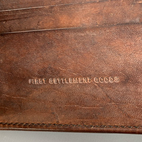 FIRST SETTLEMENT GOODS Brown Distressed Leather Wallet