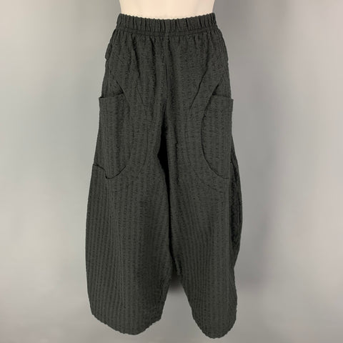 DRESS TO KILL Size M Black Textured Wide Leg Casual Pants