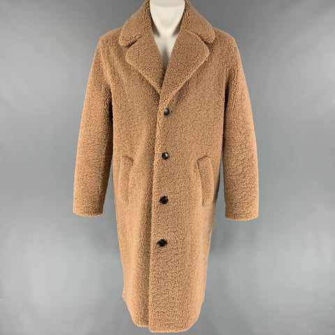 STAND STUDIO Size 40 Tan Textured Polyester Frank Coat