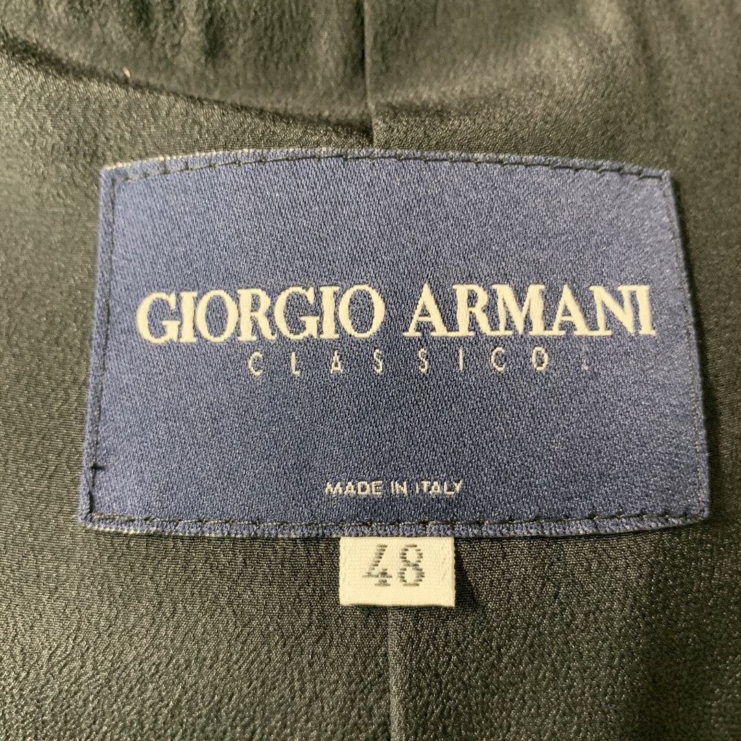 GIORGIO ARMANI Size 12 Black Wool Jacket