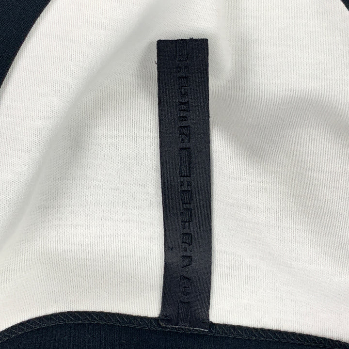 GARETH PUGH Size M Black & White Sheer Cotton Crew-Neck Tank Top