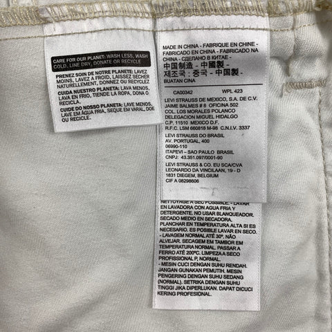 LEVI STRAUSS Size S White Cotton Trucker Jacket