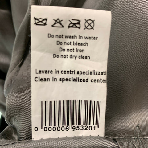MARC JACOBS Size 40 Grey Leather Bomber Jacket