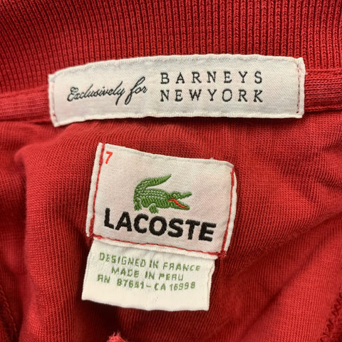 LACOSTE Size XL Red Cotton Polo