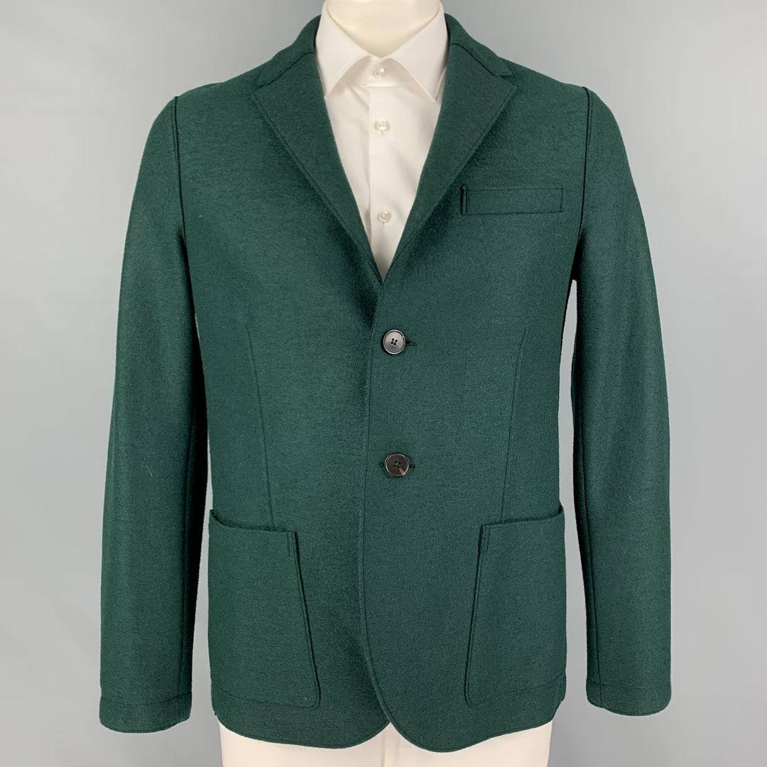 HARRIS WHARF LONDON Size 42 Forest Green Wool Sport Coat